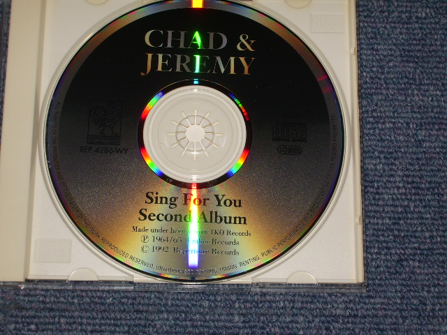 画像: CHAD & JEREMY - SING FOR YOU + SECOND ALBUM ( 2 in 1 +Bonus ) / 1992  GERMANY Used   out-of-print CD 