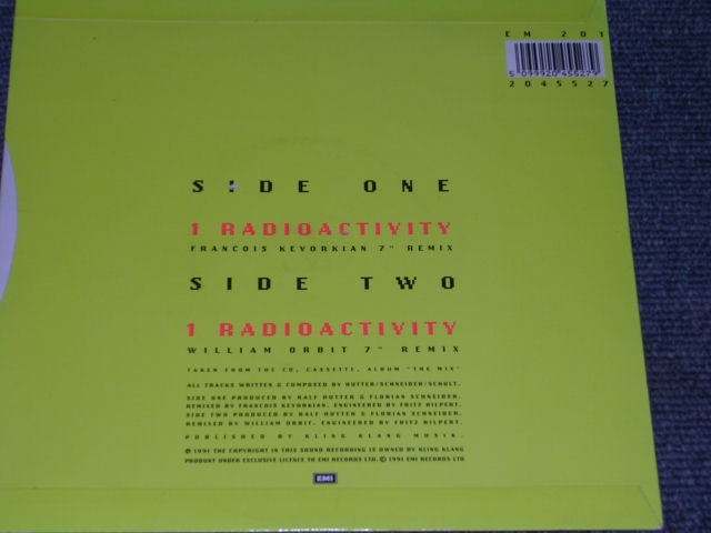 画像: KRAFTWERK - RADIO ACTIVITY   /  1991 UK ORIGINAL 7"SINGLE  With PICTURE SLEEVE
