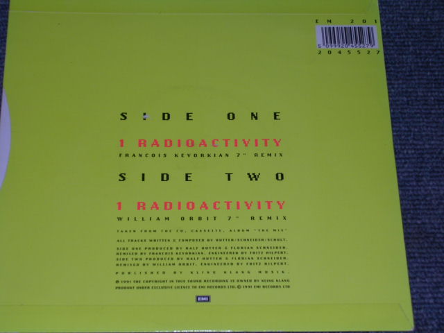 画像: KRAFTWERK - RADIO ACTIVITY   /  1991 UK ORIGINAL 7"SINGLE  With PICTURE SLEEVE