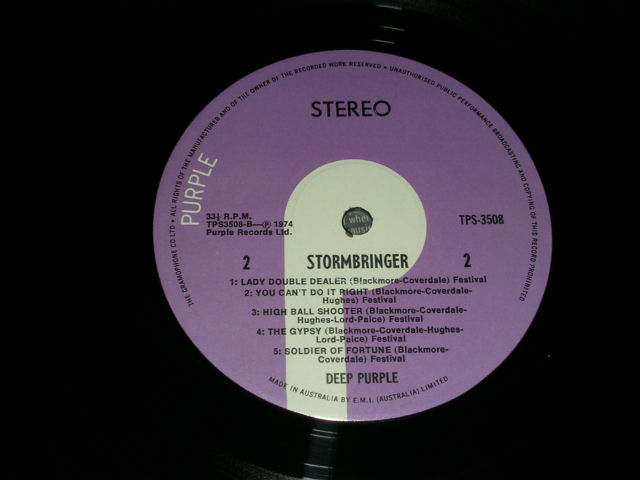 画像: DEEP PURPLE - STORMBRINGER   / 1974  AUSTRALIA  ORIGINAL LP 