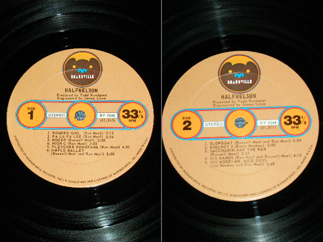 画像: HALFNELSON ( Before SPARKS : Produced by TODD RUNDGREN ) - HALFNELSON ( 1st Debut Album ) / 1971 US ORIGINAL LP 