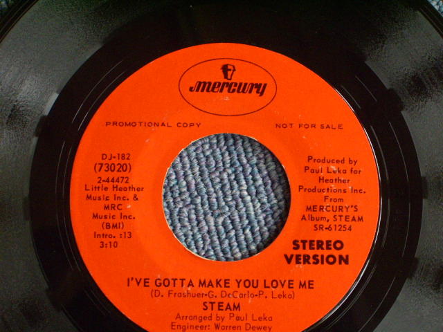 画像: STEAM - I'VE GOTTA MAKE YOU LOVE ME / 197 US ORIGINAL PROMO ONLY SAME FLIP  7"SINGLE