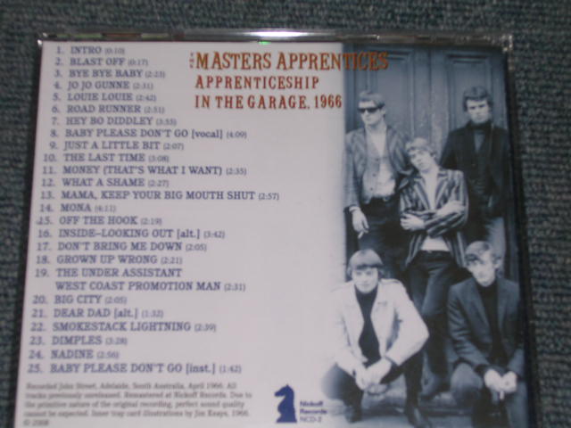 画像: THE MASTER'S APPRENTICES - APPRENTICESHIP IN THE GARAGE, 1966  EARLY REHARSALS VOL.2  /2008 AUSTRALIA  SEALED  CD