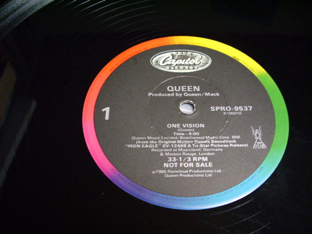 画像: QUEEN - ONE VISION / 1988 US Promo Only 12inch single