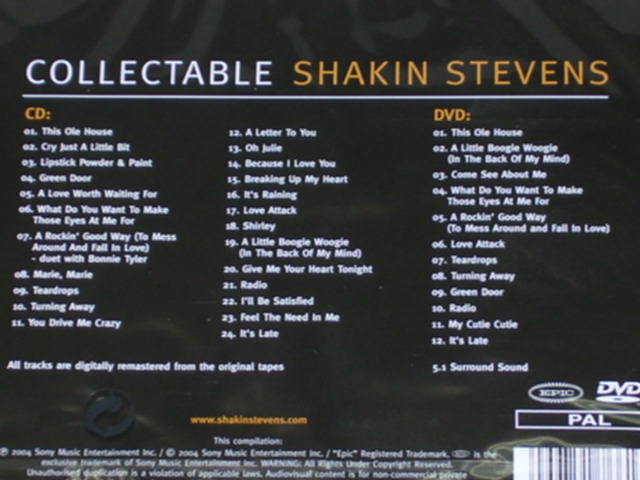 画像: SHAKIN STEVENS - COLLECTABLE / 2004 ORIGINAL Brand New SEALED CD+DVD  