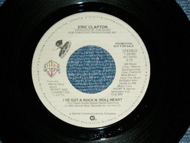 画像: ERIC CLAPTON - I'VE GOT A ROCK N' ROLL HEART ( Promo Only Same Flip MONO/STEREO ) / 1983 US ORIGINAL PROMO Only 7"Single