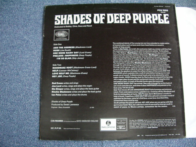 画像: DEEP PURPLE - SHADES OF / 1969 UK ORIGINAL 2nd PRESS LABEL  LP 
