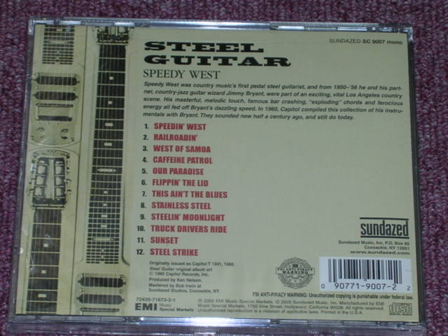 画像: SPEEDY WEST - STEEL GUITAR / US SEALED NEW CD