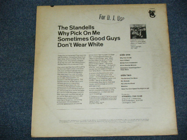 画像: THE STANDELLS - WHY PICK ON ME /1966 US ORIGINAL DJ Stamp MONO  LP 