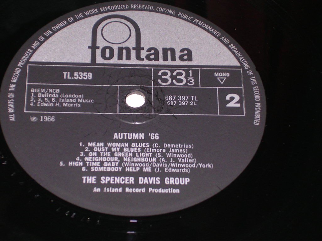 画像: SPENCER DAVIS GROUP - AUTUMN '66  /  1966 UK ORIGINAL MONO LP 