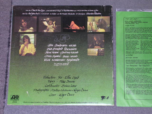 画像: YES - CLOSE TO THE EDGE  / 1972 US ORIGINAL "1841 Credit"LABEL LP 