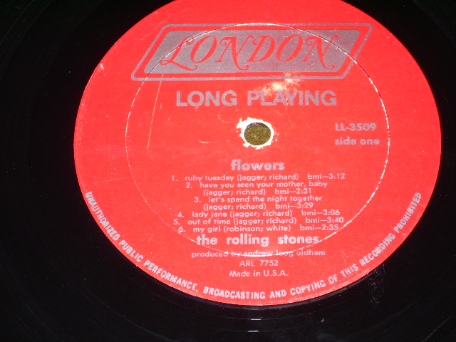 画像: ROLLING STONES - FLOWERS /  US ORIGINAL RED LABEL LP 