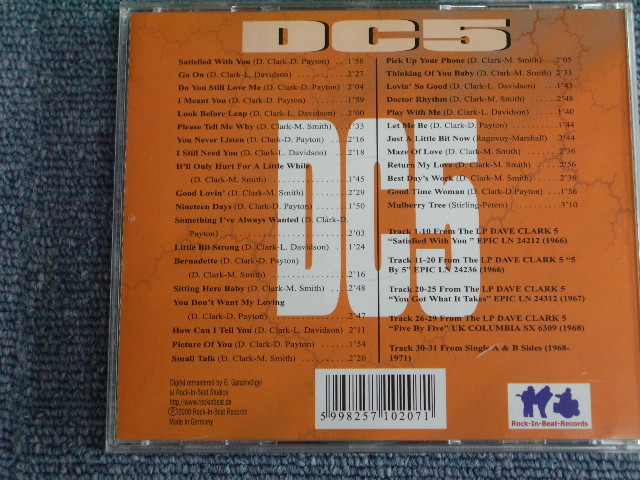 画像: DAVE CLARK FIVE, THE - SATISFIED WIRTH YOU + 5 BY 5 / 2000 GERMANY  OPENED STYLE BRAND NEW  CD-R
