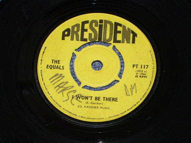 画像1: THE EQUALS - I WON'T BE THERE ( Debut Single ) / 1966  UK ORIGINAL 7"SINGLE