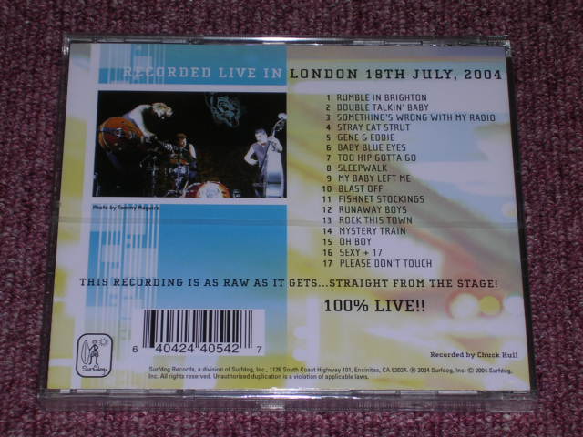 画像: STRAY CATS - RECORDED LIVE IN LONDON 18TH JULY / 2004 US ORIGINAL Sealed CD  