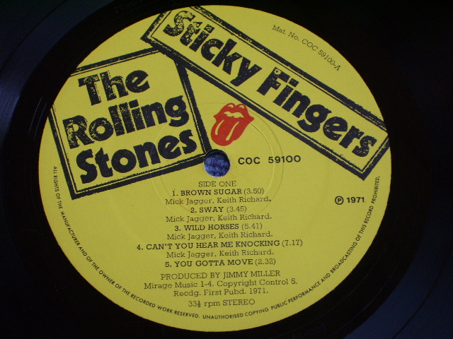 画像: ROLLING STONES - STICKY FINGERS W/ZIPPER + INSERTS /  1971 UK ORIGINAL LP 