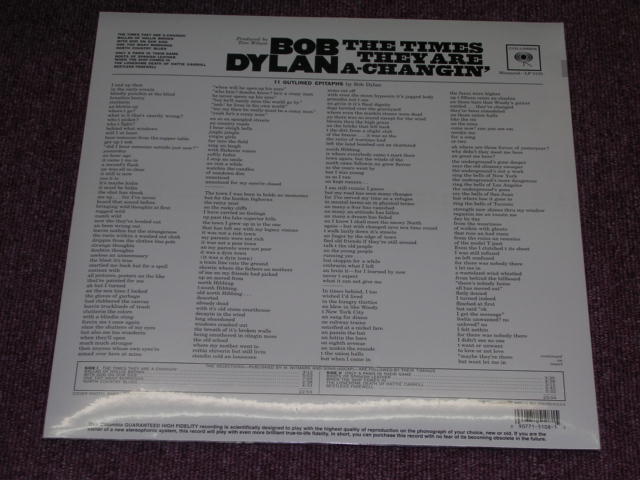 画像: BOB DYLAN - THE TIMES THEY ARE A CHANGIN'  / US REISSUELIMITED "180 Gram" "BRAND NEW SEALED" MONO LP 