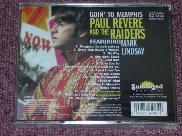 画像: PAUL REVERE & THE RAIDERS - GOIN' TO MEMPHIS / 2000 US SEALED NEW CD
