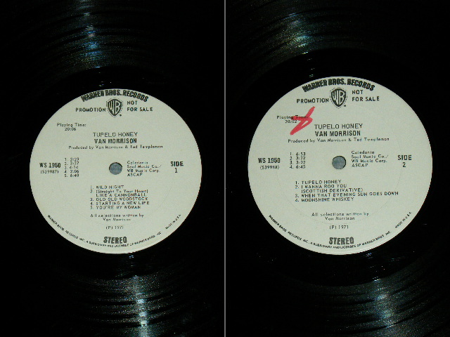画像: VAN MORRISON - TUPELO HONEY ( Matrix Number A)539987-11/B)539988-1A ) / 1971 US ORIGINAL WHITE LABEL PROMO LP 