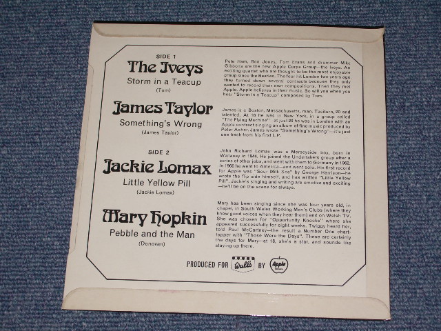 画像: VA ( THE IVEYS / JAMES TAYLOR / JACKIE LOMAX / MARY HOPKIN ) - WALES ICE CREAM  / 1969 UK PROMO ONLY 7" EP  With PICTURE SLEEVE