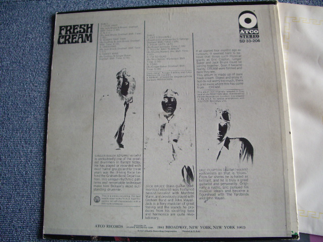 画像: CREAM - FRESH CREAM (Ex++/MINT-   Looks : E+++) / 1967 US AMERICA ORIGINAL 1stPress "PLUM & BROWN LABEL"STEREO Used LP