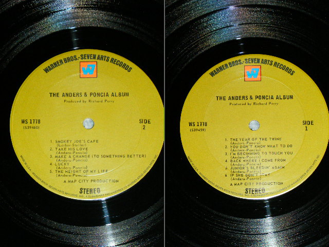 画像: THE ANDSERS & PONCIA - THE ANDSERS & PONCIA ALBUM / 1969 US ORIGINAL 1st Press GREEN & "WB" Label Used  LP 