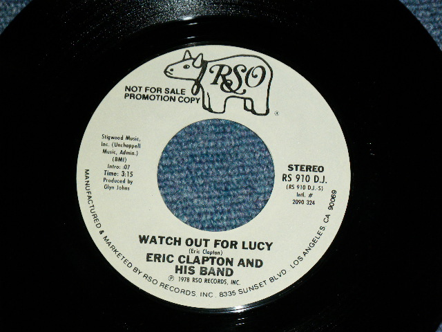 画像: ERIC CLAPTON - WATCH OUT FOR LUCY ( Promo Only Same Flip MONO/STEREO ) / 1978 US ORIGINAL PROMO Only 7"Single