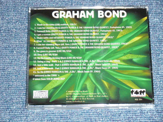 画像: GRAHAM BOND - SINGLES & RARITIES VOL.1   / GERMAN Brand New CD-R 