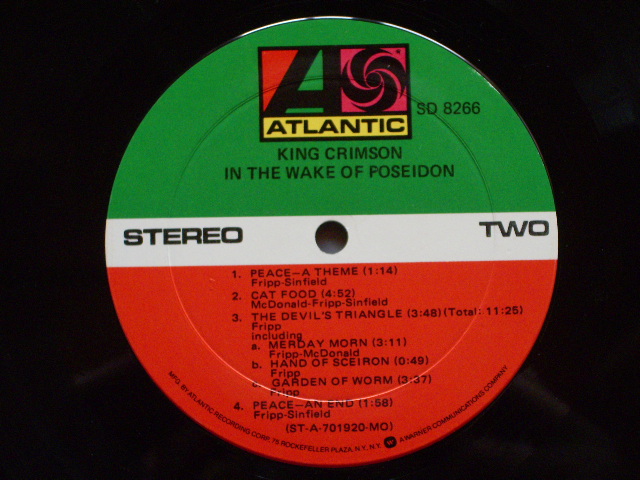 画像: KING CRIMSON - IN THE WAKE OF POSEIDON / 1970 US 1976 Version 3rd Press "small 75 ROCKFELLER" Label Used LP 