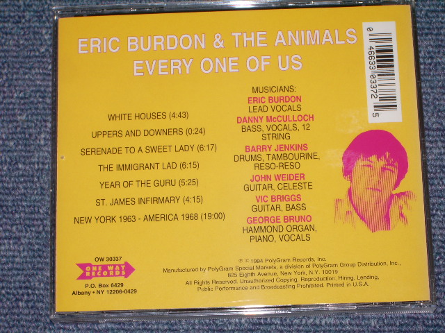 画像: ERIC BURDON & THE ANIMALS - EVERY ONE OF US   / 1994  US NEW  CD