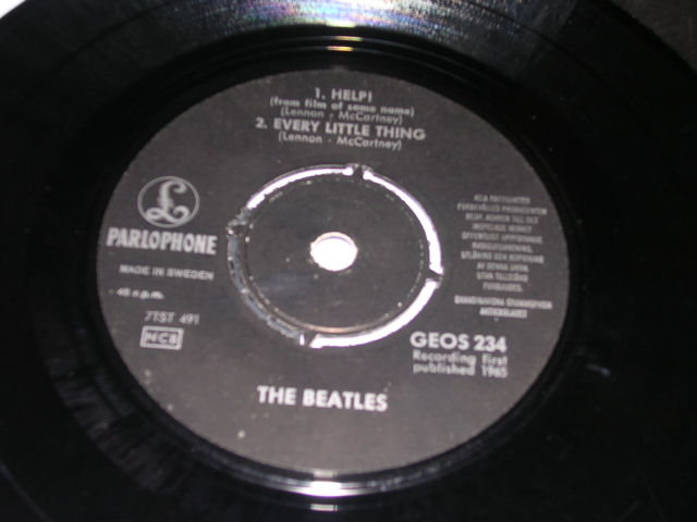 画像: THE BEATLES -  HELP! ( 4 Tracks EP : Ex+++/Ex++ ) / 1965  SWEDEN ORIGINAL Used 7" EP With PICTURE SLEEVE 