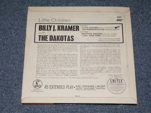画像: BILLY J. KRAMER  With THE DAKOTAS - LITTLE CHILDREN   / 1964 UK ORIGINAL 7"EP with PICTURE SLEEVE 