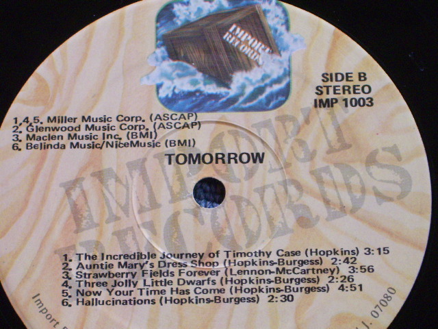 画像: TOMORROW - TOMORROW  / 1975 US REISSUE LP 