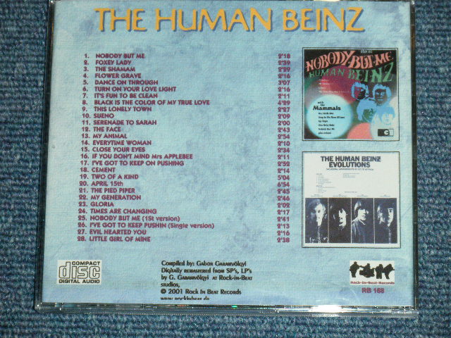 画像: THE HUMAN BEINZ - TWO GREAT US BEAT LP ON 1 CD+BONUS TRACKS  NOBODY BUT ME + EVOLUTIONS / GERMAN Brand New CD-R  Special Order Only Our Store