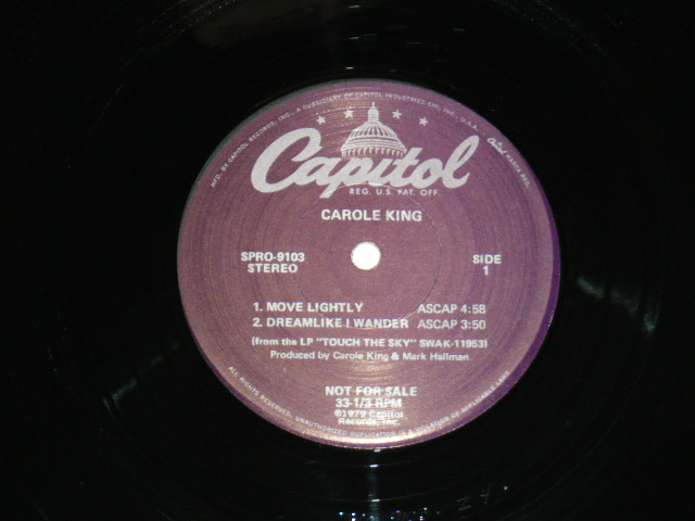 画像: CAROLE KING - TOUCH THE SKY (PROMO ONLY 4 TRACK 12")  / 1979 US ORIGINAL PROMO ONLY  LP