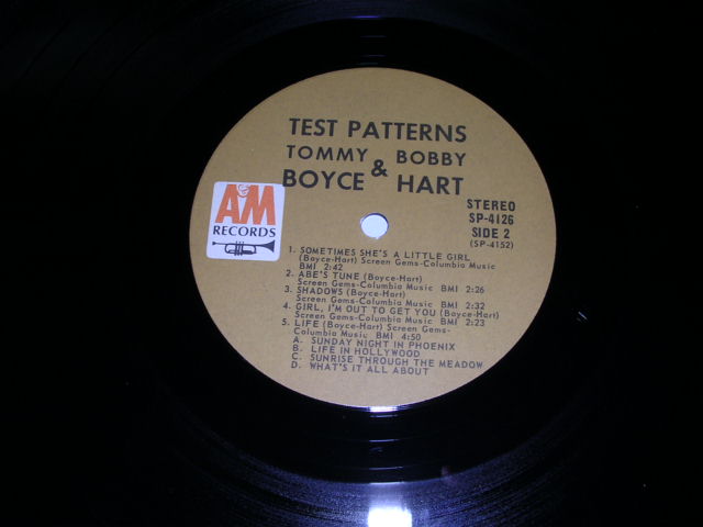 画像: TOMMY BOYCE & BOBBY HART - TEST PATTERNS / 1969 US ORIGINAL STEREO  LP 