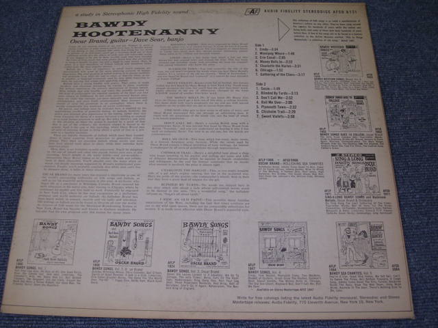 画像: OSCAR BRAND - BANDY HOOTENANY / 1964 US ORIGINAL Stereo LP 