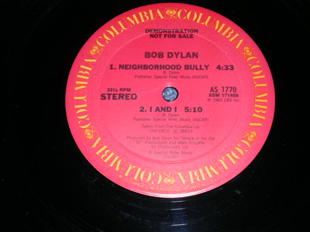 画像: BOB DYLAN - MAN OF PEACE / 1983 US PROMO ONLY 12" Single