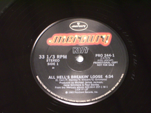 画像: KISS - ALL HELL'S BREAKING LOOSE   / 1983 US ORIGINAL PROMO ONLY 12inch