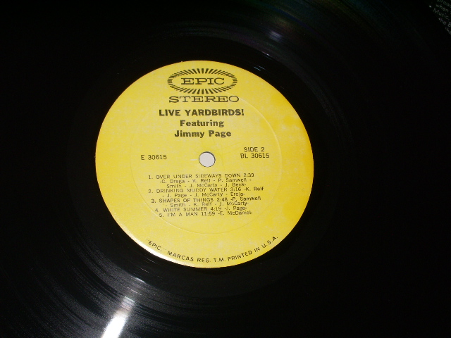 画像: THE YARDBIRDS - LIVE! YARDBIRDS FEATURING JIMMY PAGE  / 1971 US  ORIGINAL LP