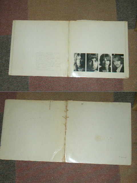 画像:  BEATLES  - THE BEATLES ( WHITE ALBUM : VG++/Ex : No.0011816 ) / 1968 UK ORIGINAL TOP OPEN & 1st Press NO Credit 'An E.M.I. Recording'   Label Used MONO  2 LP  only POSTER  Insetrs  