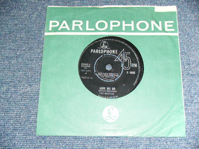 THE BEATLES - LOVE ME DO & P.S.I LOVE YOU / 1963 UK Original 3rd or 4th  Press BLACK Label 'SOLD in UK' Credit Used 7