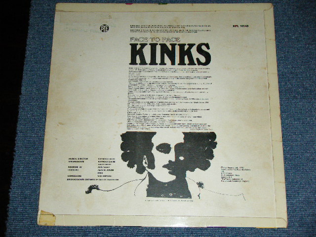 画像: THE KINKS - FACE TO FACE  ( Ex+,VG+++/Ex++ )/ 1966 UK ORIGINAL MONO LP 