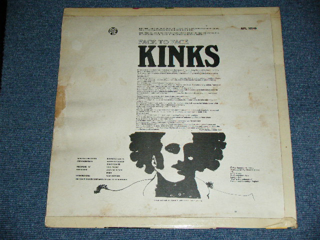 画像: THE KINKS - FACE TO FACE  ( Ex-,VG++/Ex++ )/ 1966 UK ORIGINAL MONO LP 