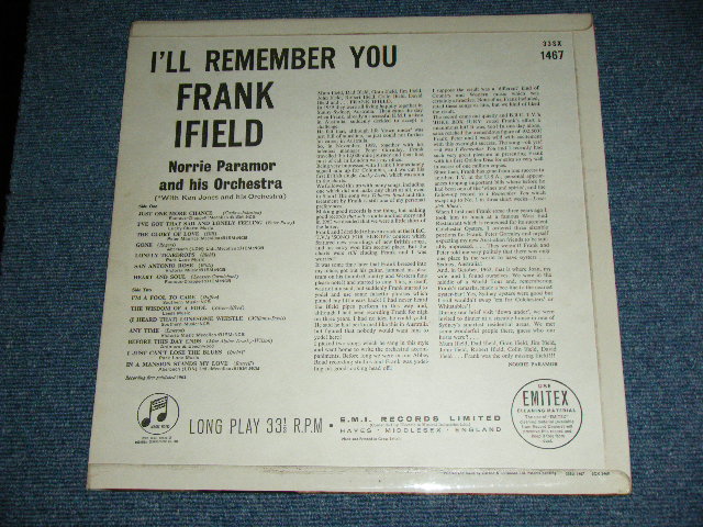 画像: FRANK IFIELD - I'LL REMEMBER YOU / 1962 UK ORIGINAL "BLUE COLUMBIA" MONO LP 
