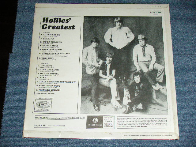 画像: THE HOLLIES - HOLLIES' GREATEST ( Ex++/Ex+++ to Ex++ )  / 1968 UK ORIGINAL "YELLOW PARLOPHONE" STEREO LP 