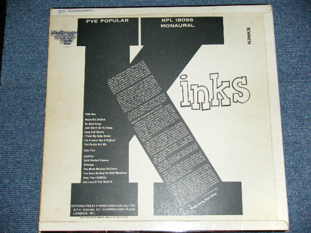 画像: THE KINKS -  KINKS ( Ex+/Ex+++ ) / 1964 UK ORIGINAL MONO Used LP 