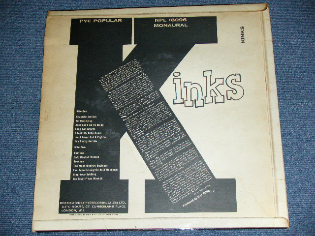 画像: THE KINKS -  KINKS ( VG+++/Ex+ ) / 1964 UK ORIGINAL MONO Used LP 