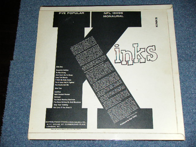 画像: THE KINKS -  KINKS ( Ex++/Ex+++ ) / 1964 UK ORIGINAL MONO Used LP 