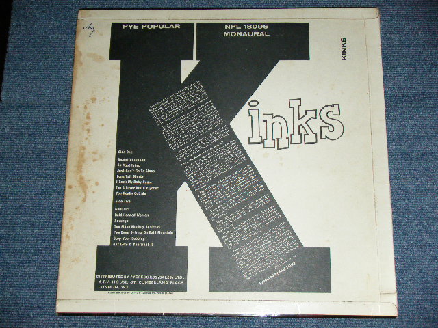 画像: THE KINKS -  KINKS ( Ex++,Ex/Ex+ ) / 1964 UK ORIGINAL MONO Used LP 